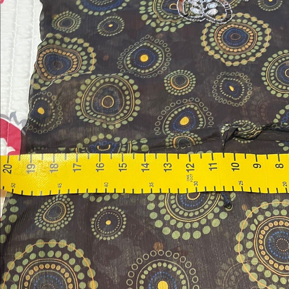 Chic Black And Green Patterned Tunic Top - image 5